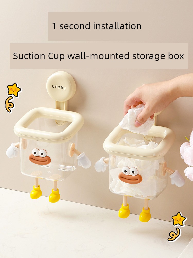 Shelf Punch Free Hanging Basket Discarded Face Cloth Suction Cup