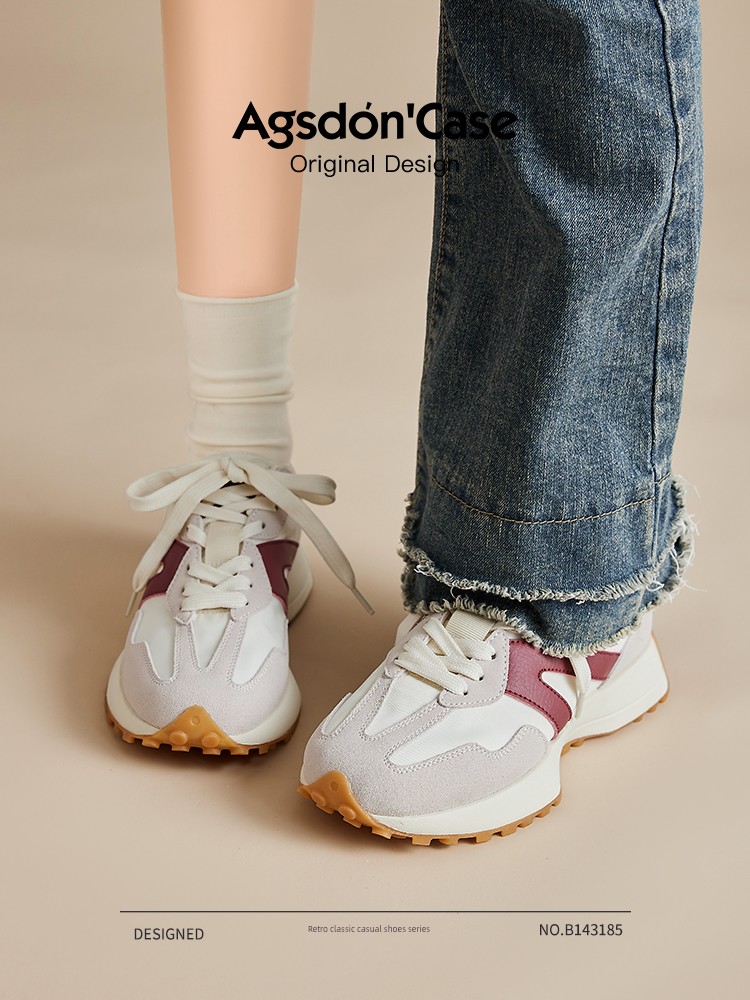 Augusto Waffle Cortez Women 2025 New Spring Thick Bottom Small Waist Daddy Shoes Casual Sneaker