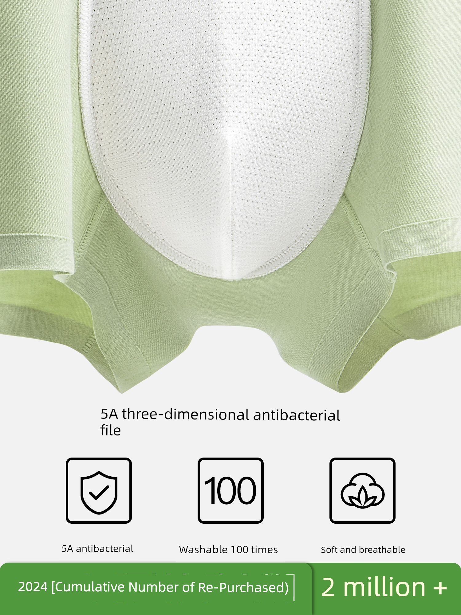 Class A Cotton Men Underwear Pure Cotton Antibacterial Crotch Boxer Men's Boxer Men's Teen Shorts Head