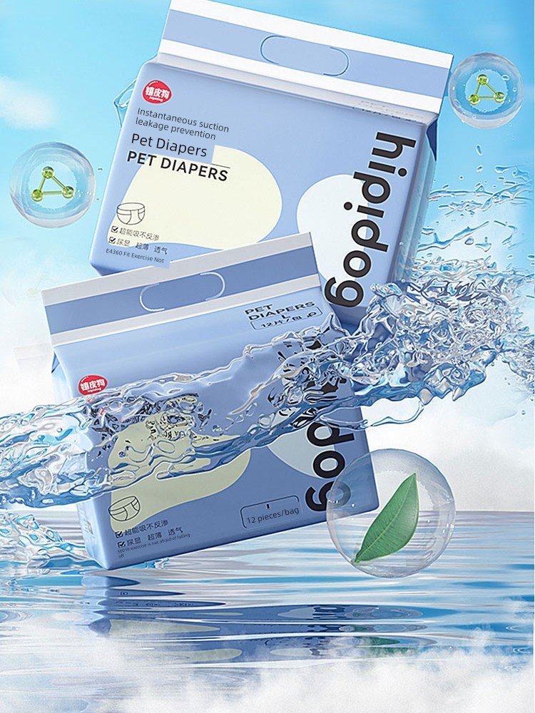 Hippie Dog Instant Sucking Dog Physiological Diapers Baby Diapers Male Dog Special Female Canine Aunt Handy Gadget Pet Diaper