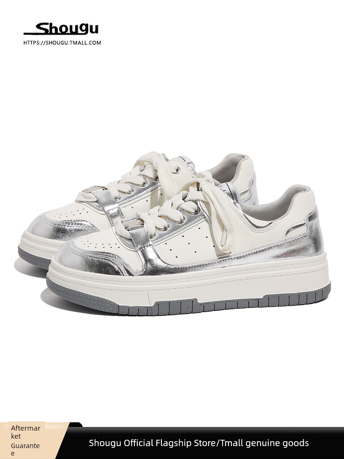 Shougu Genuine Goods 2024 Summer New Thick-Soled Leather White Shoes Women Popular Super Popular Casual All-matching Student Board Shoes