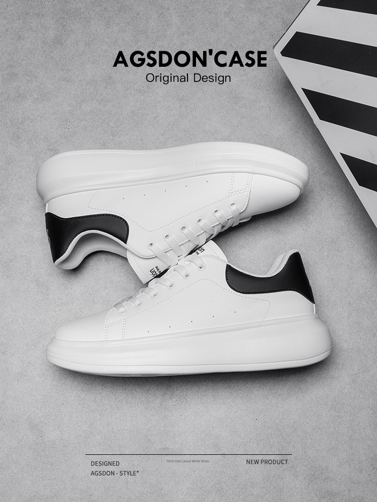Men's Sneakers 2025 New Arrival Men's Shoes Youth Sports Casual Shoes Platform Height Increasing Shoes Men's Autumn and Winter White Shoes