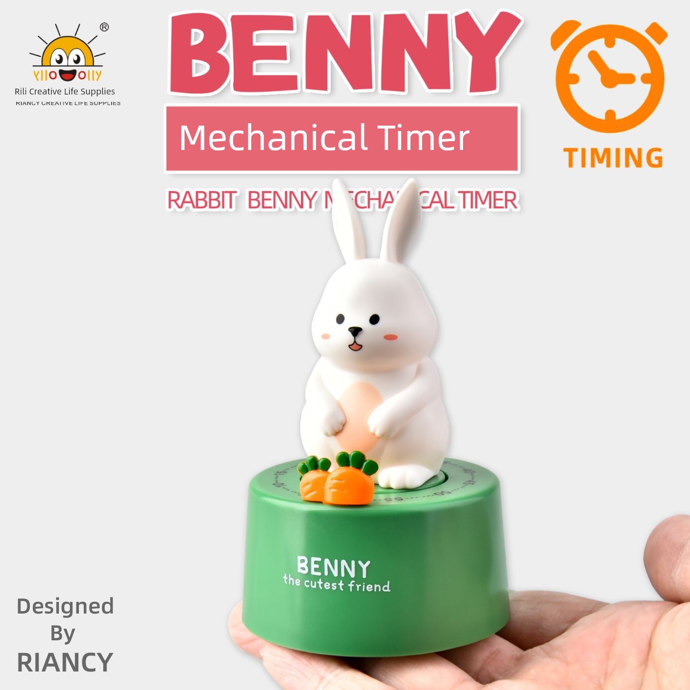 Cartoon Timer Mechanical Reminder Student Kids Time Management Kitchen Reverse Timing Alarm Clock Exercise Self-Discipline Device