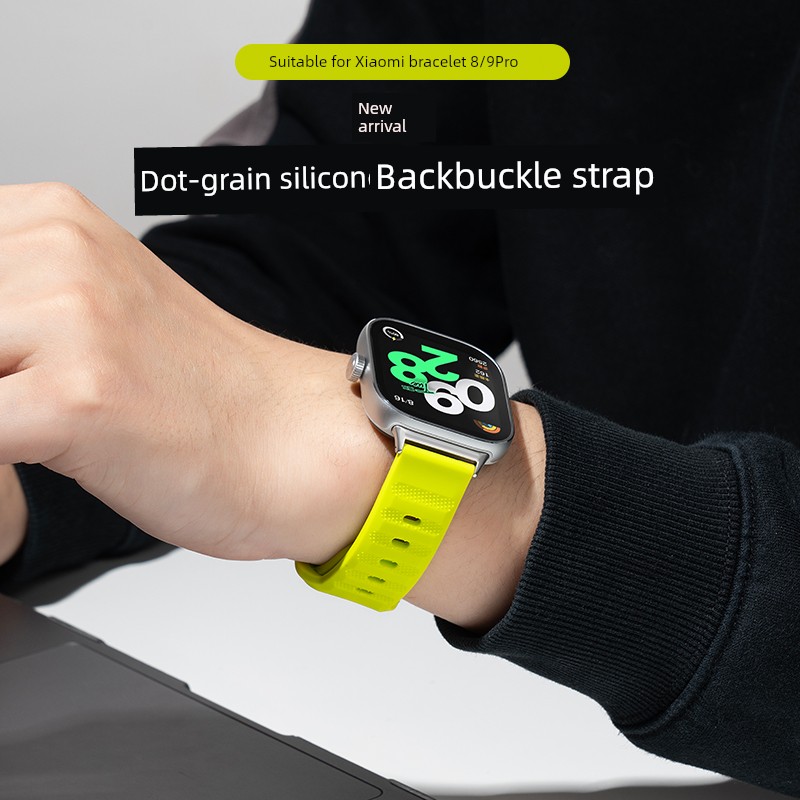 Suitable for Xiaomi Bracelet 8pro Wrist Strap 9pro Watch Strap Men's and Women's Redmi Watt4 Smart Sports 7pro Silicone Redmiwatch3 Youth Version Youth 9 Generation Replacement Accessories