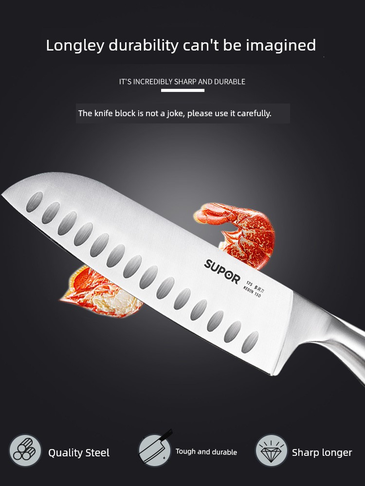 Supor Knife Suit Kitchen For Home Kitchen Knife Full Set Knife Kitchen Knife Kitchenware Chopping Board Two-in-One Combination