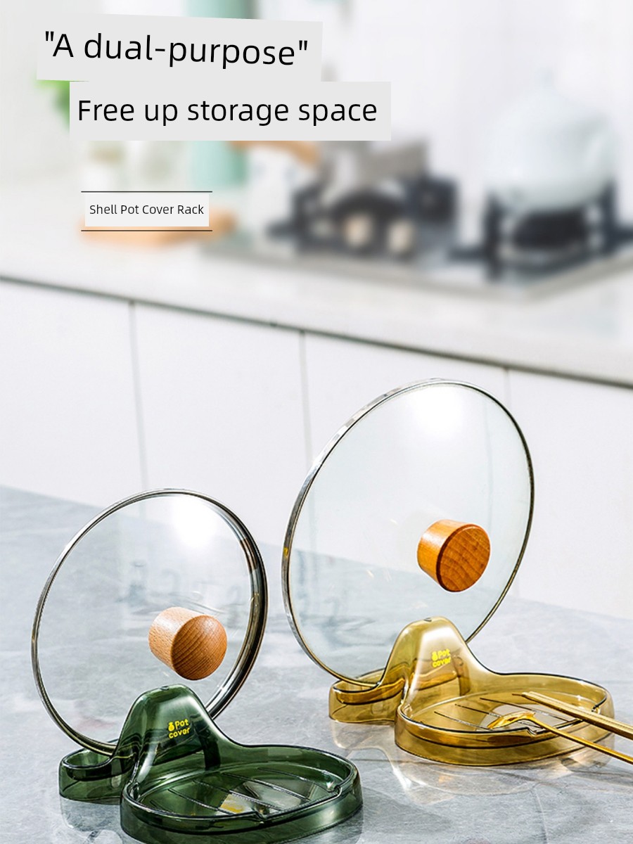 Accessible Luxury For Home Kitchen Countertop Commodity Shelf Pot Lid Placement Device Drain Rack Spatula Storage Lid Holder Rack Fantastic Product