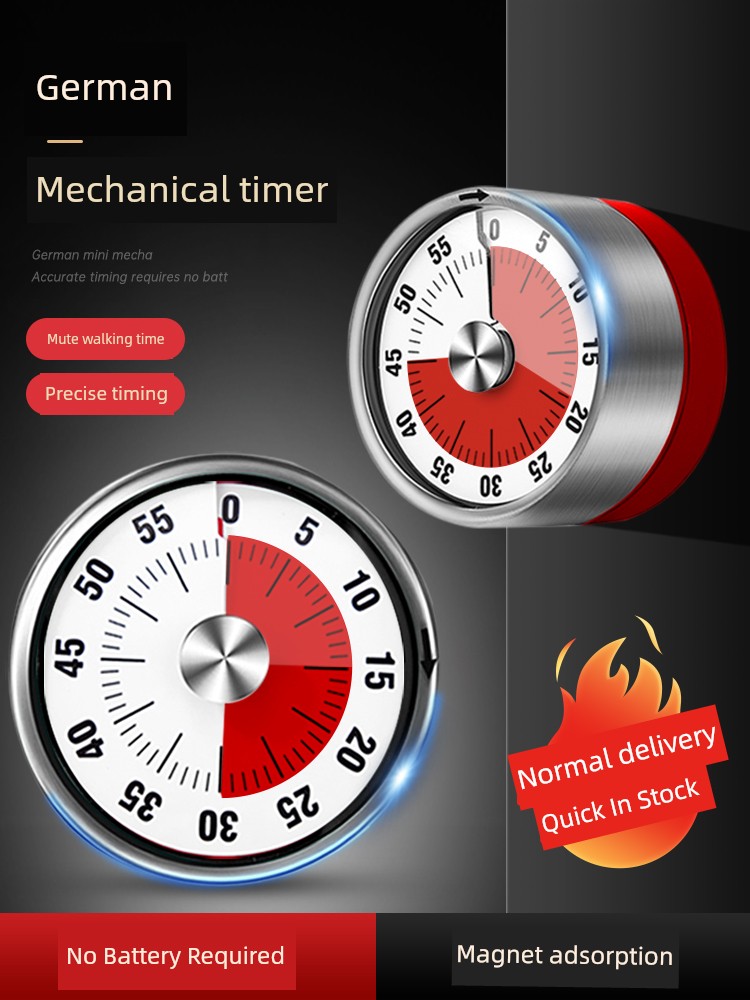 Kitchen Timer Mechanical Timer Learning Dedicated Alarm Clock Kids Self-Discipline Time Management Countdown Reminder