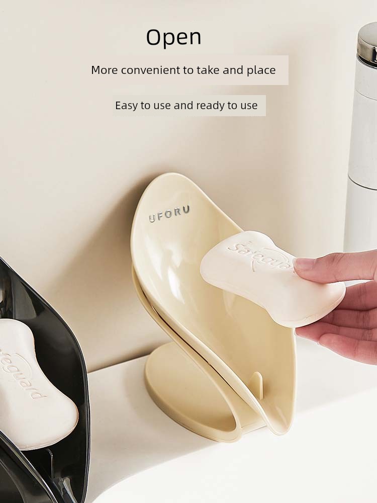 V-Type Drain Soap Box Non-Water Accumulation Good-looking Simple Bathroom Bathroom Countertop Multi-Functional Household Soap Boxes