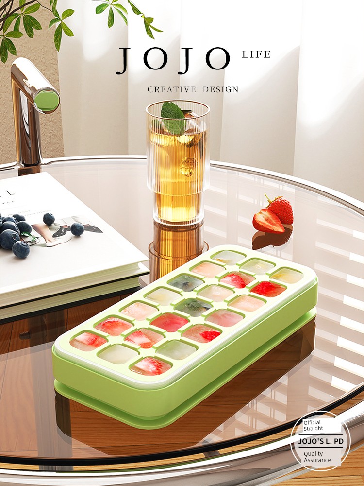 Jojo's L. Pd. Mr. Grocery. Press Ice Cube Mold Ice Cube Box Food Grade with Lid | Xun Hui