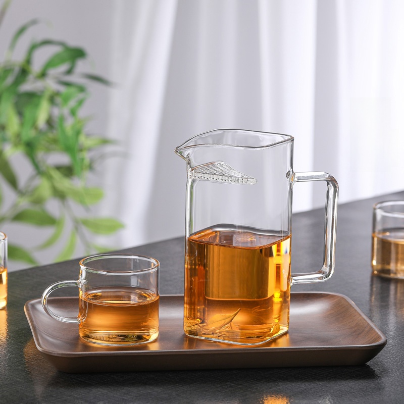 Pitcher Glass Filter Green-Tea Cup Kung Fu Tea Set Suit Fair Mug Tea Pot Glass Cup Crescent Tea Brewing Tea