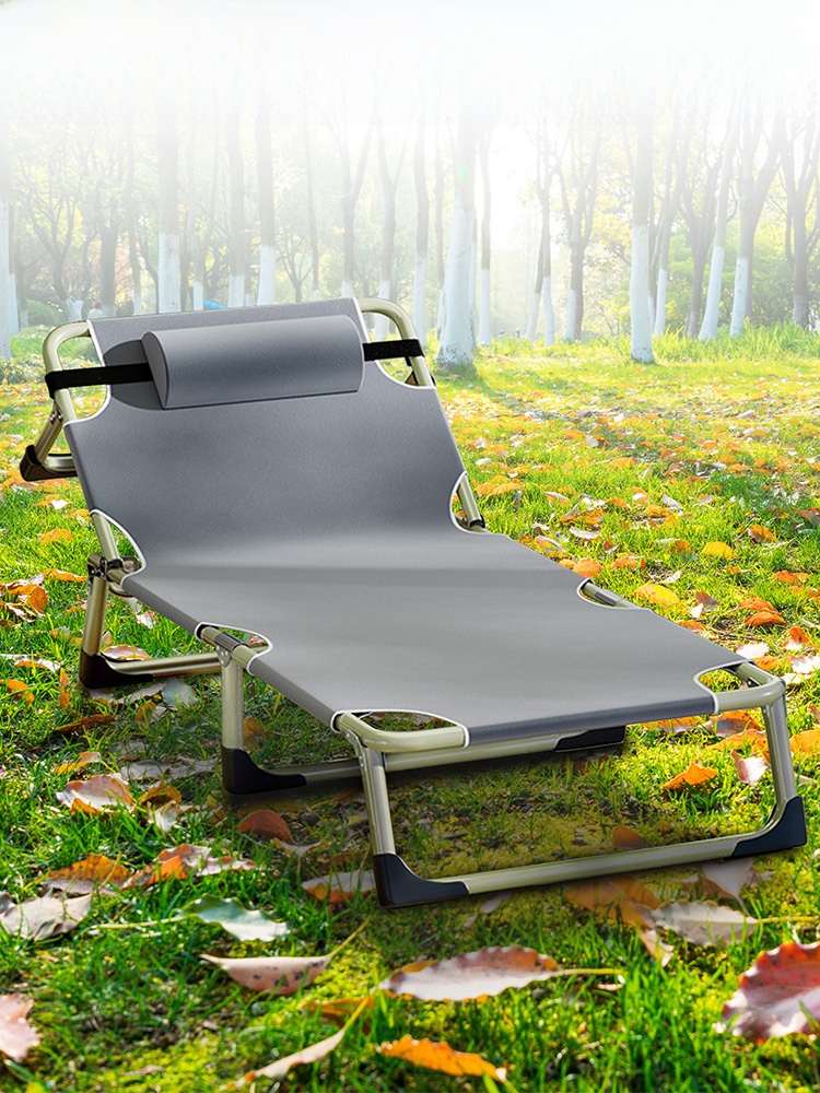 Outdoor Folding Bed Single Bed For Home Simple Noon Break Bed Office Adult Nap Camp Bed Multifunctional Recliner