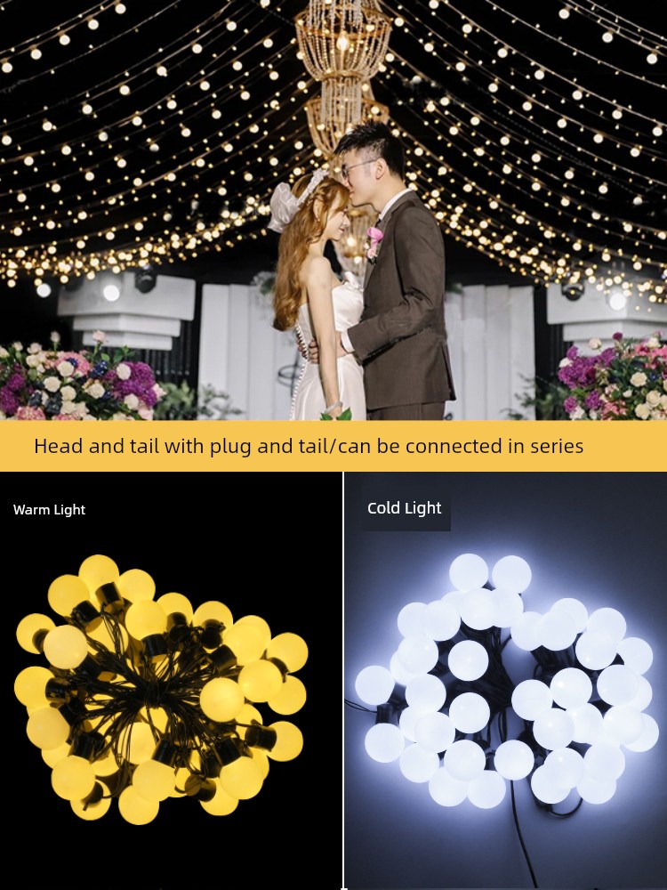 Wedding Table Tennis Lighting Chain Colored Lantern Flashing Birthday Scene Layout Decorative Lamp Ceiling Hanging Lamp with LED Ambient Light