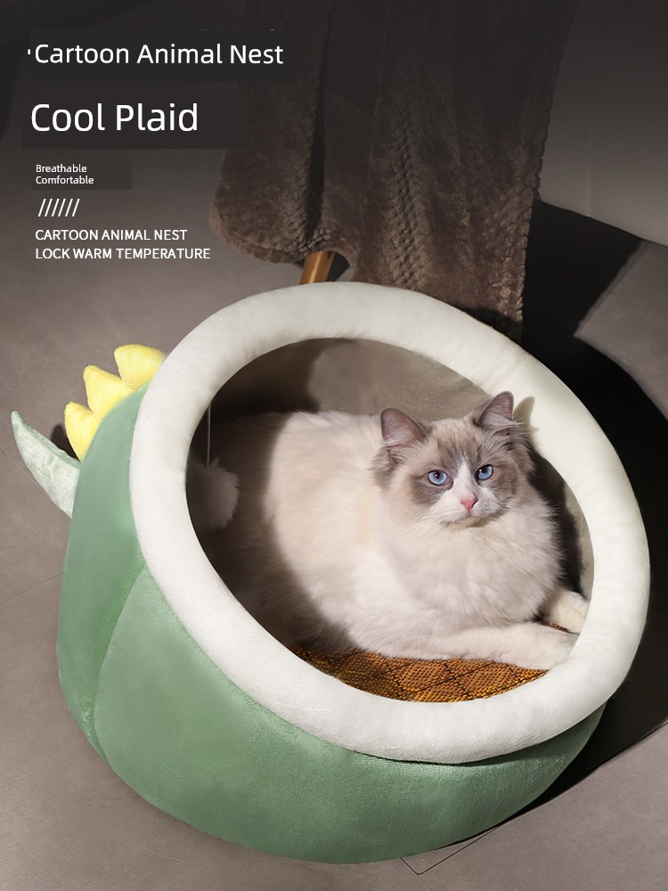 Cat Nest Autumn All Year Round Neutral Semi-Enclosed Cat Supplies Pet Bed Kennel Summer Sleeping Mat Dog Mattress Pet Bed