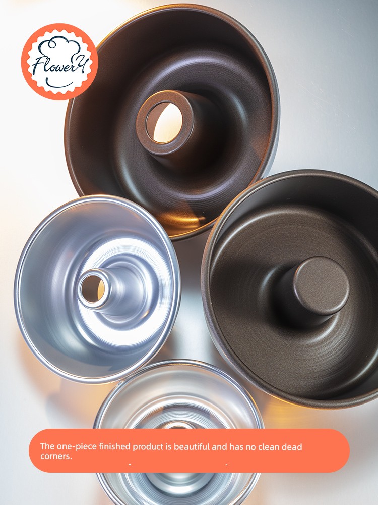 Fenghelili Hollow Cake Mold Baking Mold Hollow round Mold Hot Pot Cake Non-Stick Danish Red Bean Loaf Form