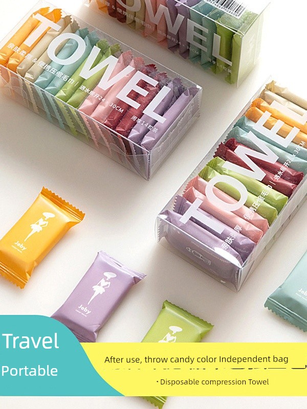 Compressed Towels Face Cloth Disposable Pure Cotton Travel Pack Hotel Supplies Thickened Travel Fantastic Cover Portable