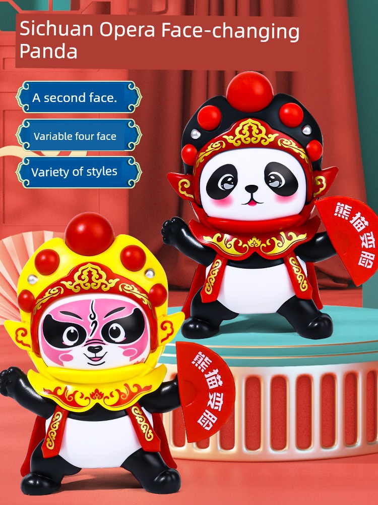 Face-Changing Sichuan Opera Authentic Chinese Essence Girl Panda Doll