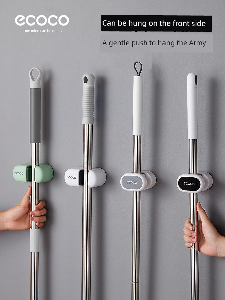 Punch Free Storage Rack Fixed Buckle Mop Hook