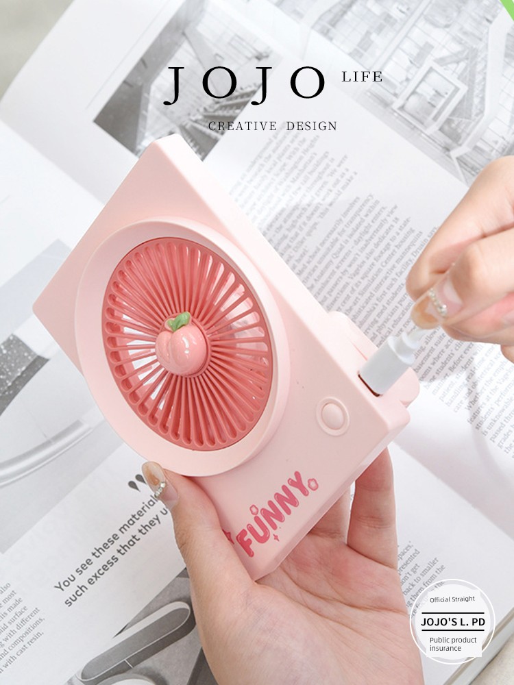 Jojo's L. Pd. Chinese. Cartoon Fruit Handheld Fan USB Rechargeable Desktop Fan | Traditional Chinese Medicine