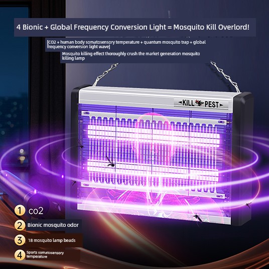 Mosquito Killing Lamp Fly-Killing Lamp Fly Catcher Indoor Home Restaurant Restaurant Shop Mosquito Repellent Fantastic Electric Mosquito