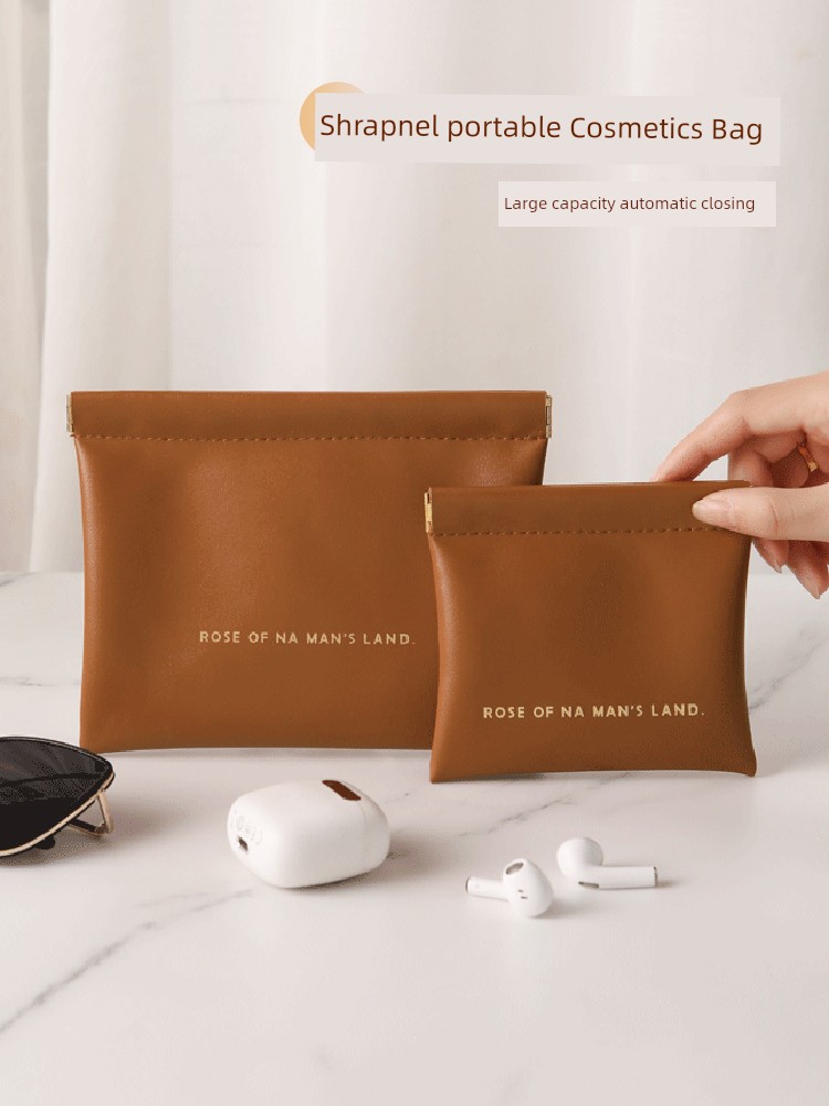 Good-looking Data Cable Cosmetics Bag Lipstick Cosmetics Sorting Bag Glasses Bag Automatic Closed Portable Shrapnel Bag