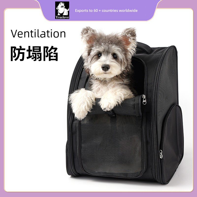 Truelove Pet Backpack Dog Small Size Dogs Teddy Outing Schoolbag Portable Backpack Breathable Bichon Supplies