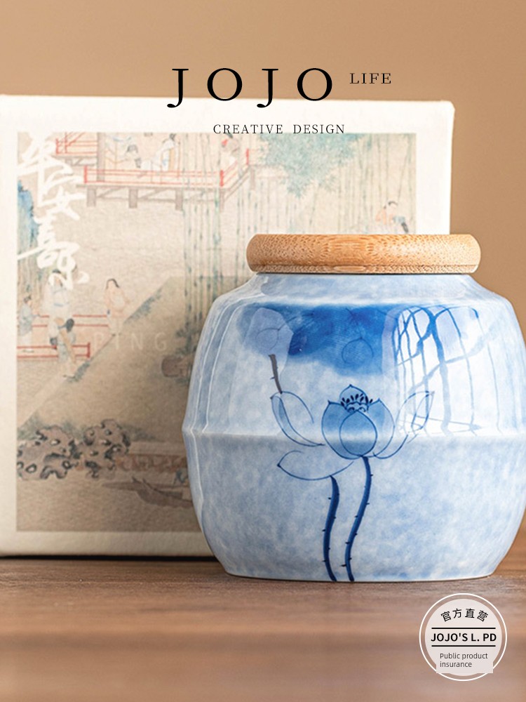 Jojo's L. Pd. Beautiful. Blue Lotus Tea Cans Sealed Cans For Home Ceramic Pot | Beauty Pageant