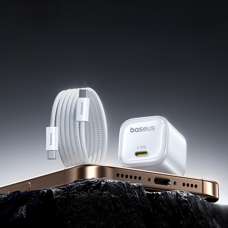 BASEUS Same-Core Charger 35W Gallium Nitride Charger Head for Apple 16Promax Charger iPhone Apple 15 Fast Charging Head Cellphone Plug Typec Data Cable iPad