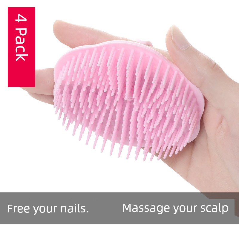 Shampoo Brush Head Massage Brush Cleaning Scalp Massager Men Hair-Washing Comb Silicone Baby Handy Gadget Brush Comb