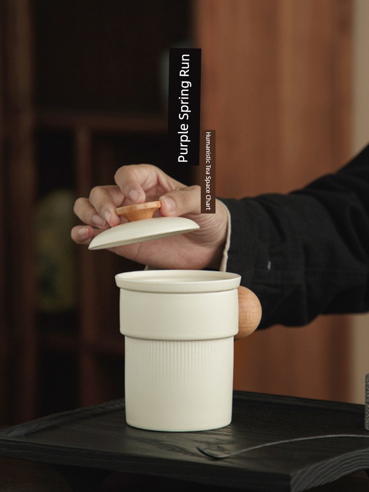 Jojo's L. Pd. Ziquan Jian. Cream Water Cup Tea and Water Separation Ceramic Office Water Cup | Group Theory