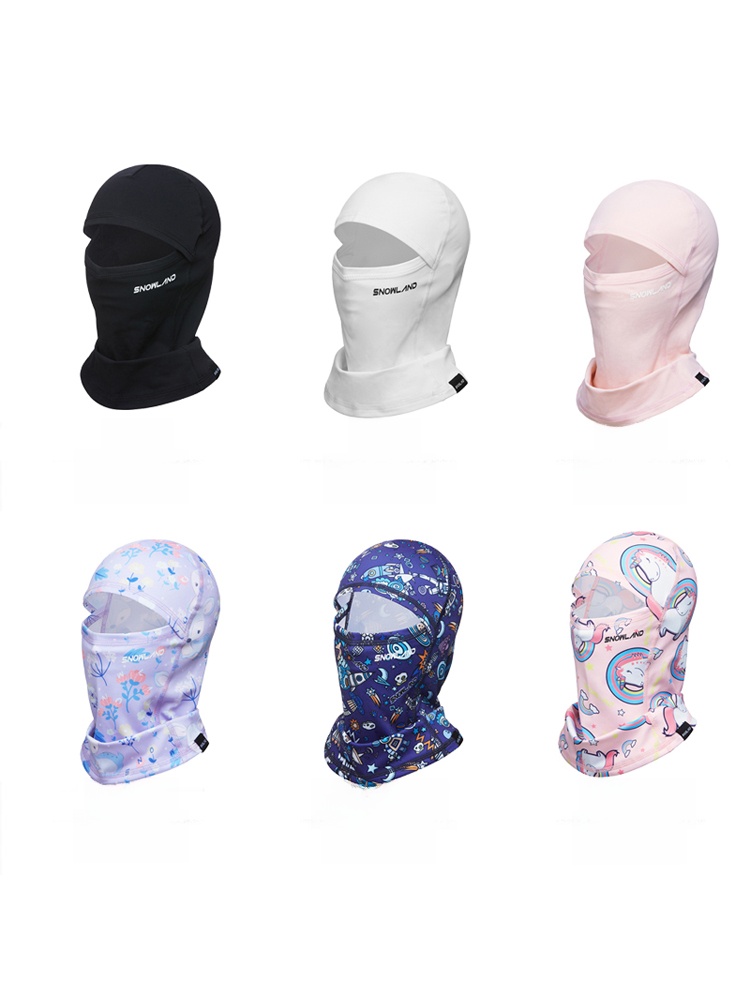 Snowland Kids Ski Hood Boys' Winter Outdoors Mask Girl Wind-Proof Cap Heattech Face Care Winter Helmet