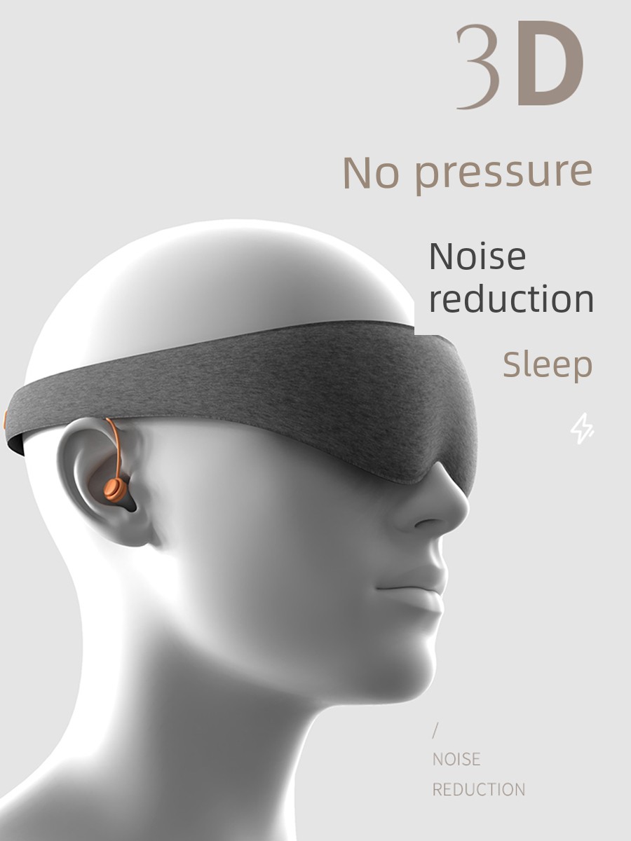 With Earplugs Stereo Eye Mask Shading Eye Mask Sleep Windproof Special Earmuffs Sound Insulation Noise Reduction Relieving Fatigue Eye Protection