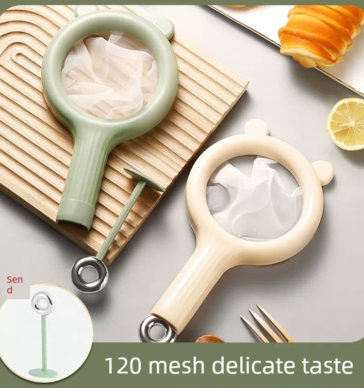 Soy Milk Filter Sieve Baby Food Supplement Fine Strainer Juice Filter Dreg Screening Small Strainer For Home Kitchen Strainer