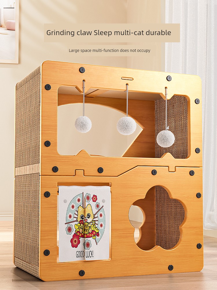 Abrasion Resistant All Year Round Neutral Integrated Vertical Toy Cat Scratch Board