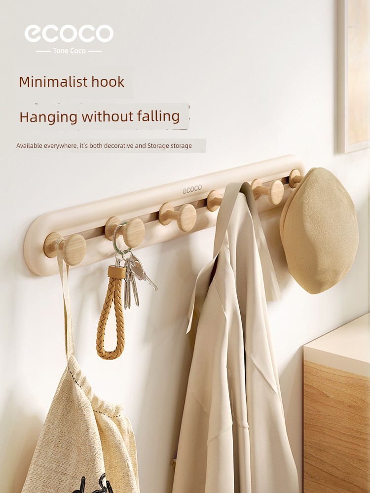 Behind the Door, on the Wall Load-Bearing Transparent Punch-Free Clothes Hook