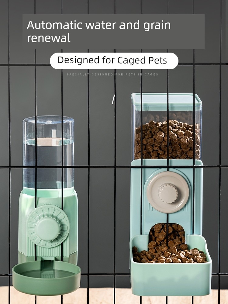 Cat Hanging Water Dispenser Dog Drinking Water Automatic Feeding Water Feeder Rabbit Hanging Cage Water Kettle Pet Supplies