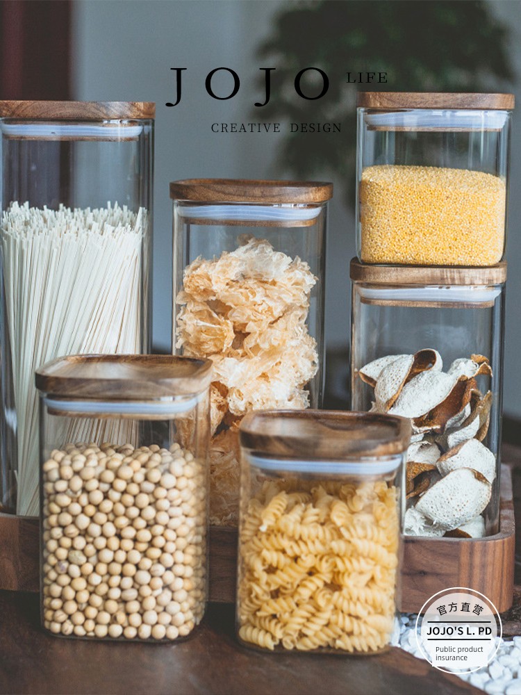 Jojo's L. Pd. Mr. Grocery. Food Grade Glass Storage Tank Grains Coffee Beans Sealed Tank | Qiqi