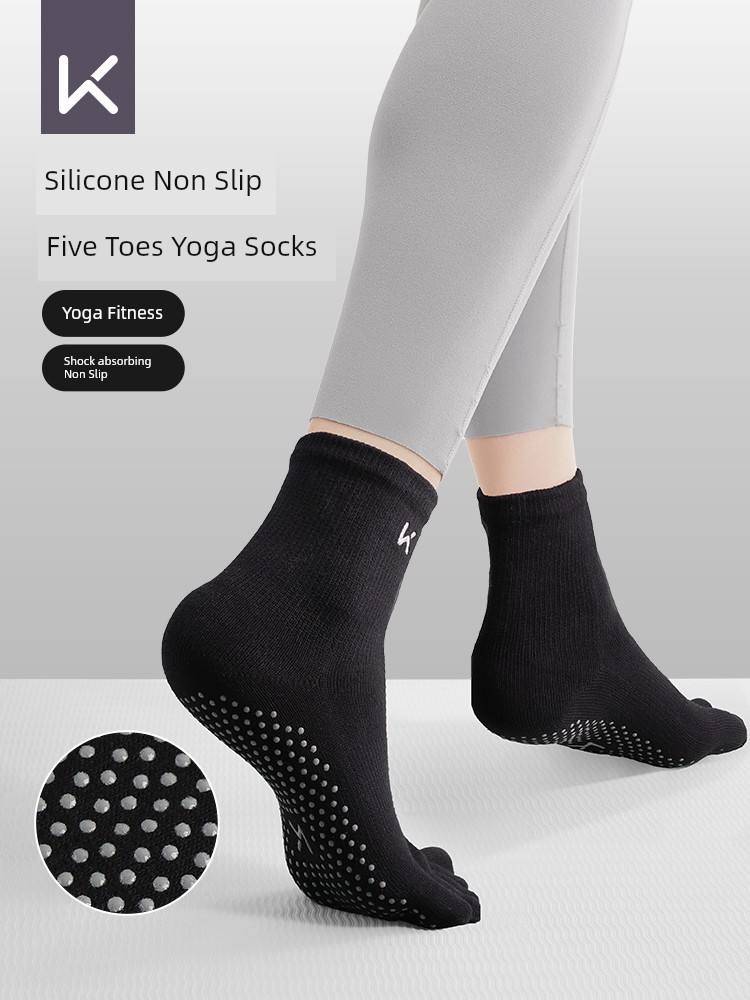 Keep Yoga Socks Women's Fall and Winter New Arrival Professional Non Slip Silicone Indoor Fitness Five Finger Pilates Socks Sports Socks