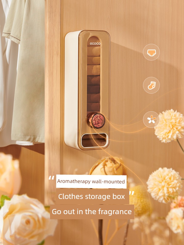 Wall-Mounted Panty Socks Storage Box Multi-Functional Underwear Clothing Wardrobe Side Pull-out Organize Fantastic