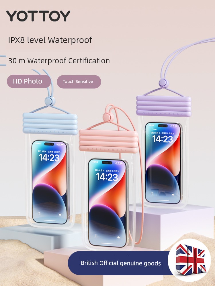 Mobile Phone Waterproof Bag Can Be Touchscreen Swimming Special Drifting Equipment Underwater Shooting Artifact Diving Lanyard Transparent Sealed
