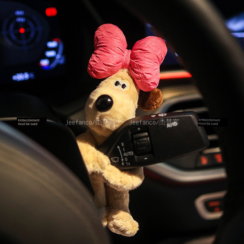 [Big Sale] Car Small Ornaments Cute Steering Wheel Work Driving Arm Female Plush Doll Car Interior Gear Decoration Doll