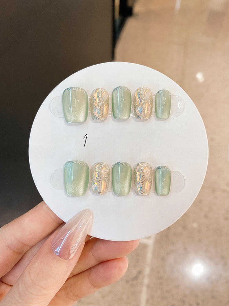 Wear New Year's Summer White Green Cat's Eye