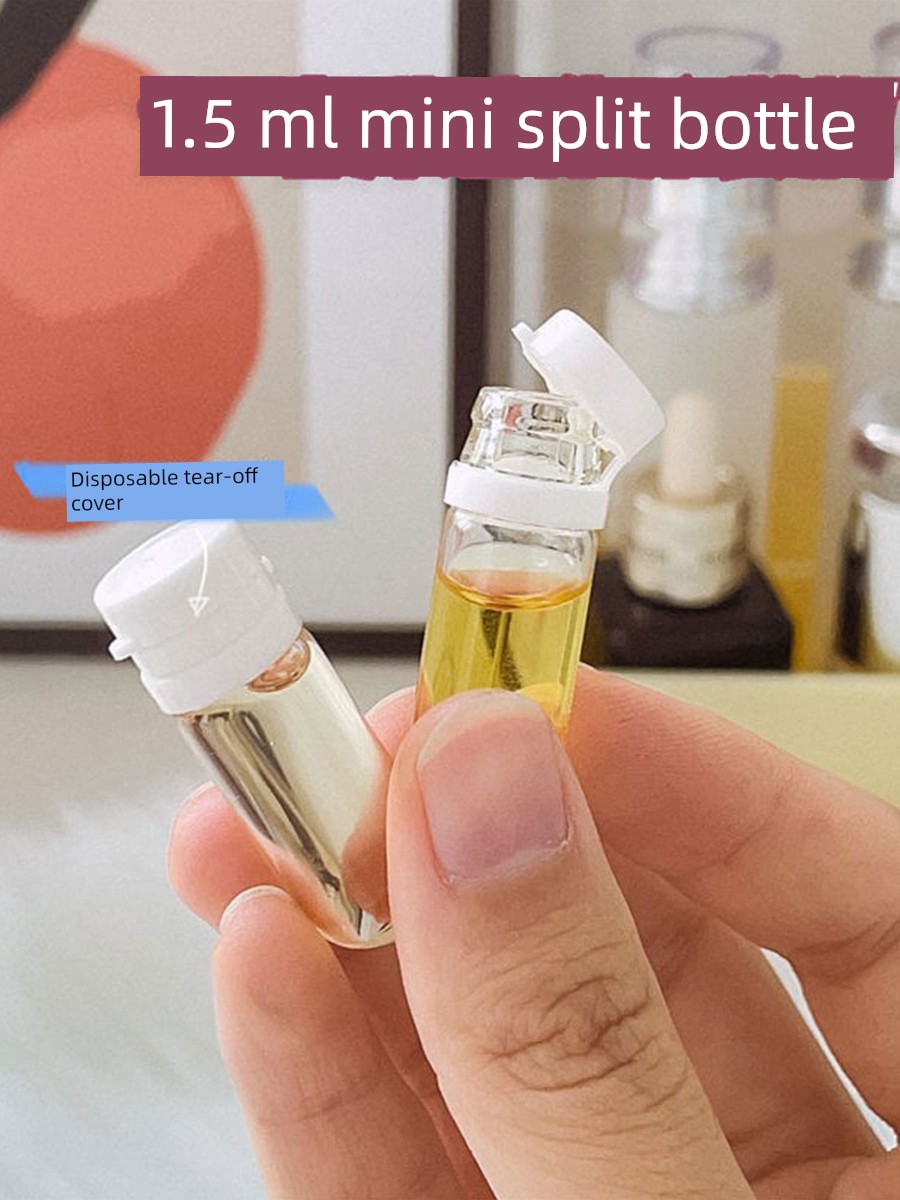 Cleansing Oil Storage Bottle Travel Portable Cosmetics Sample Bottle Cute Mini Toner and Lotion Transparent Glass Jar Sealed Bottle
