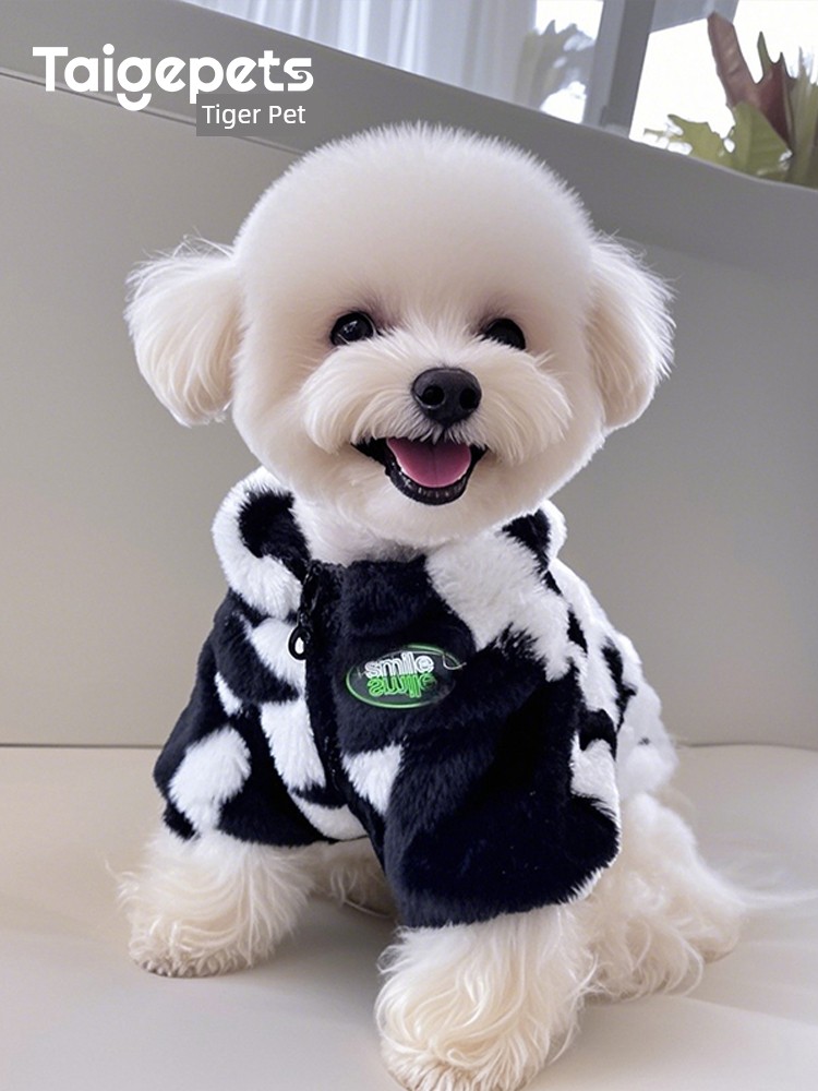 Dog Clothes Winter Thicken Thermal Schnauzer Corgi Teddy Bichon Small Size Dogs Cat Cow Wind Fur Outwear