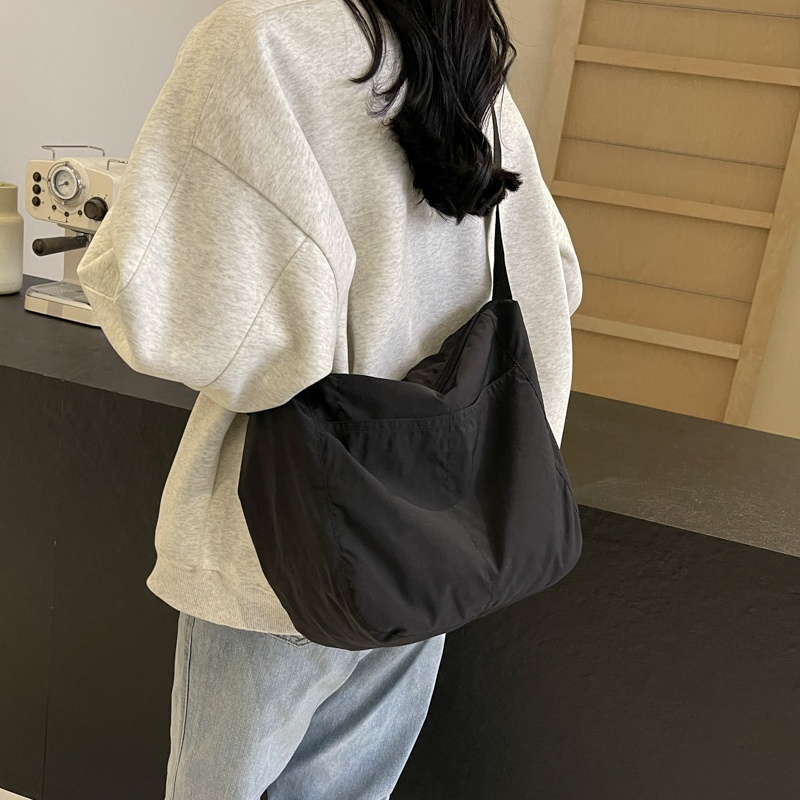 Japanese Style Large Capacity Commuter Tote New Crossbody Bag Canvas Shoulder Nylon Satchel Handmade Class College Students