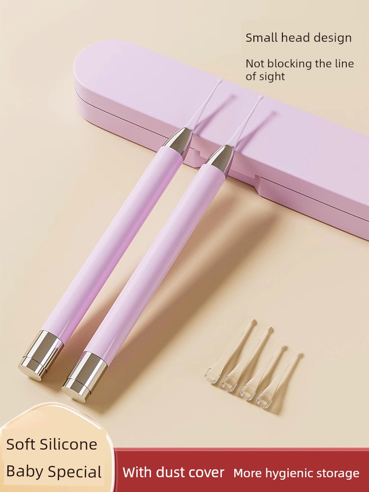 Jujiajia Ear Cleaning For Home Soft Head Earpick Luminous Visual Kids Special Tool Baby Ear Pick Safety Spoon