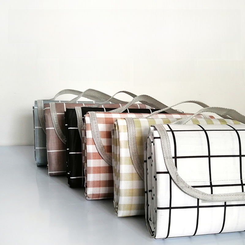 Beach Mat Outdoor Portable Waterproof Ultralight Gingham Ins Style Outing Foldable Picnic Mat Picnic Blanket Spring Outing Mat