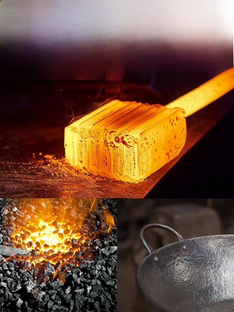 Iron Pot Uncoated round Bottom Frying Pan For Home Handmade Gas Stove Special Open Pot No Rust Non-Stick Kitchen