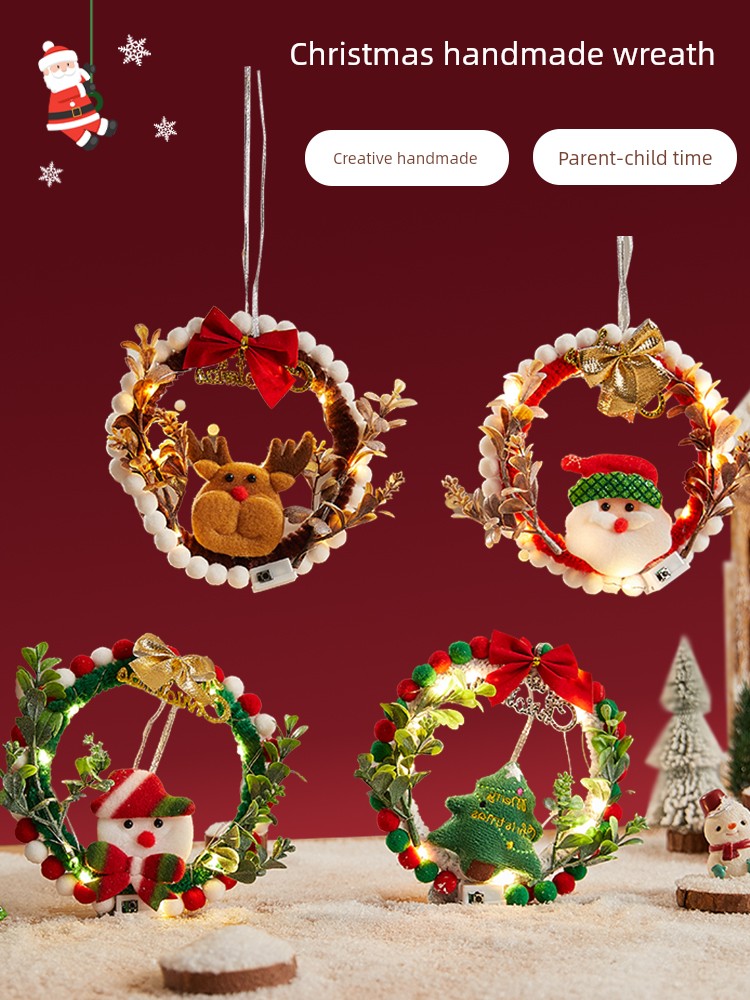 Christmas Decorations Small Gifts Handmade DIY Christmas Garland Pendant Making Creative Layout Kindergarten Materials