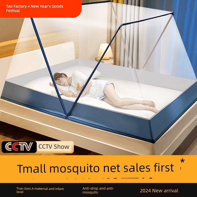 Student Foldable For Home Single Bed Installed Mosquito Nets Cover