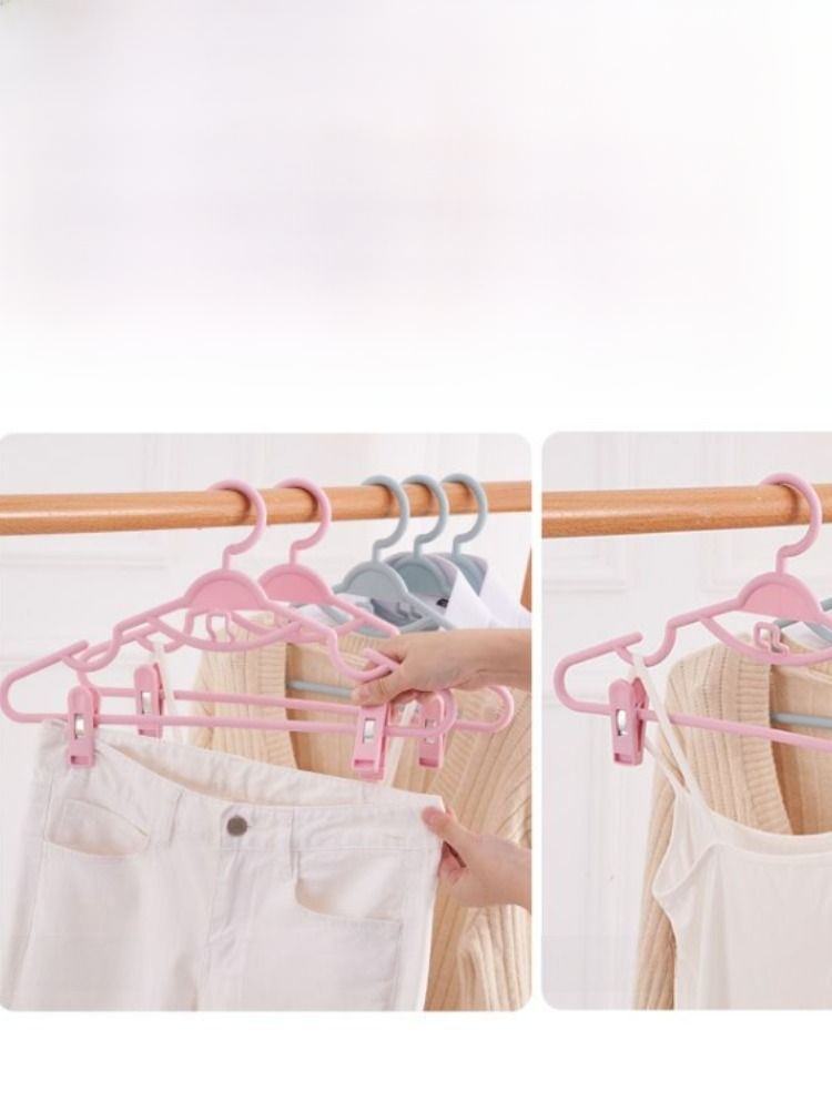 For Home Hanger Clothes Seamless Suit Clothes Hanger with Clip Clothes Hanger for Students Trouser Press Pant Rack Hanger Dormitory Multifunctional